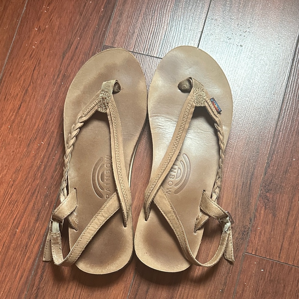 Rainbow Women's Braided Tan Sandals